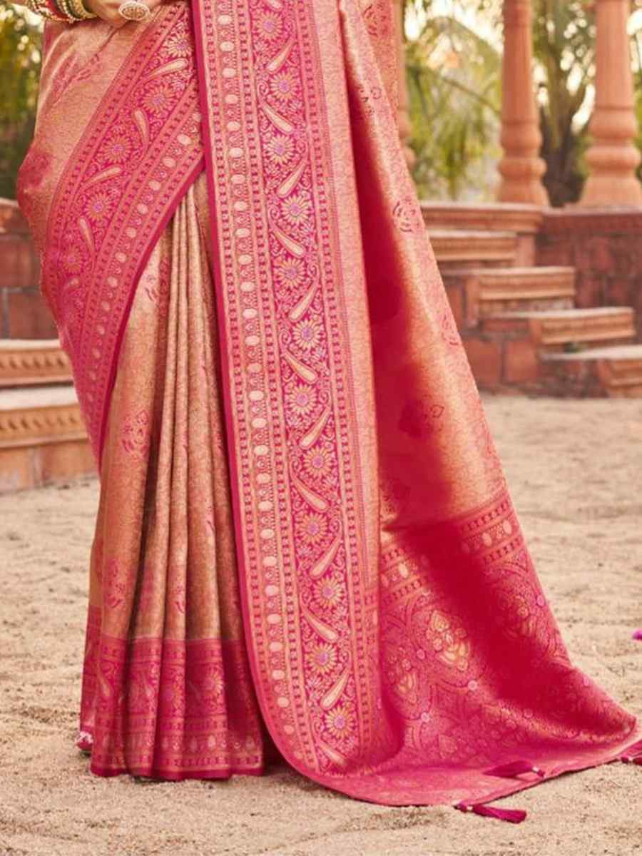 Multi Soft Banarasi Silk Handwoven Festival Wedding Fancy Heavy Border Saree