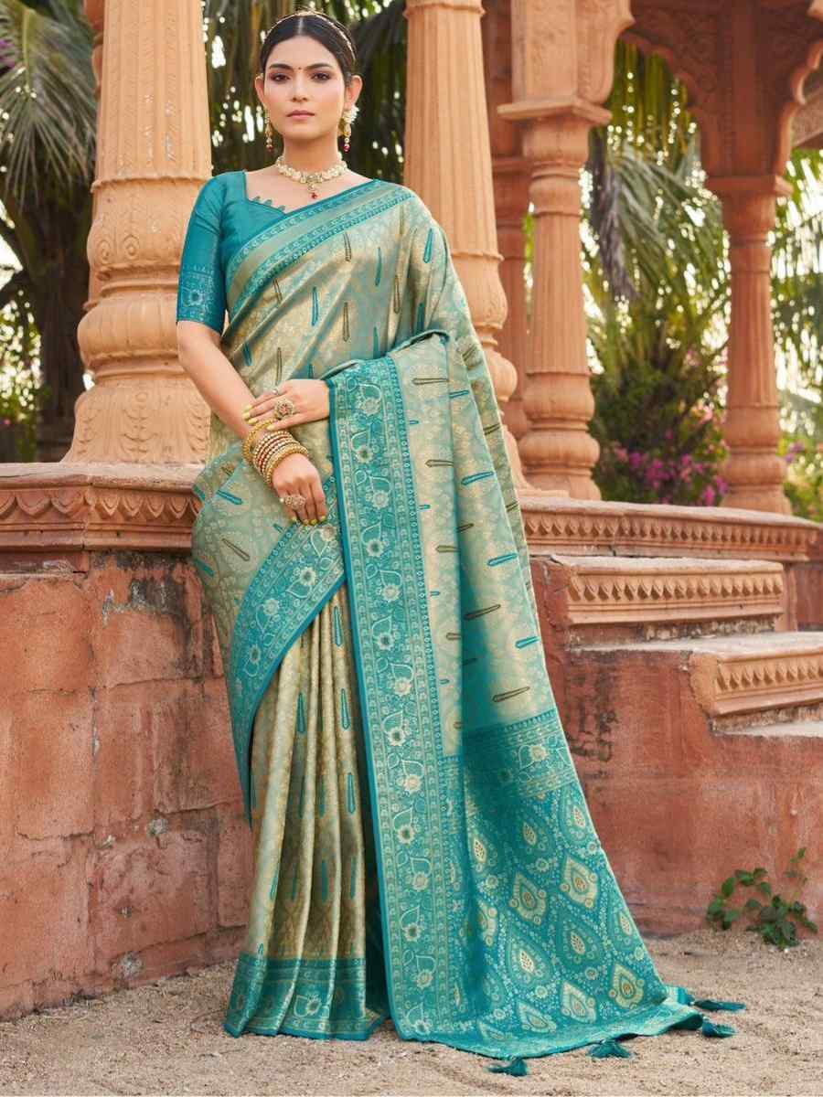 Multi Soft Banarasi Silk Handwoven Festival Wedding Fancy Heavy Border Saree