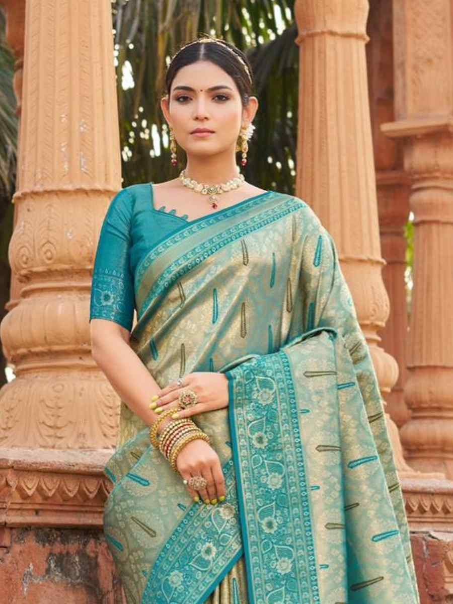 Multi Soft Banarasi Silk Handwoven Festival Wedding Fancy Heavy Border Saree