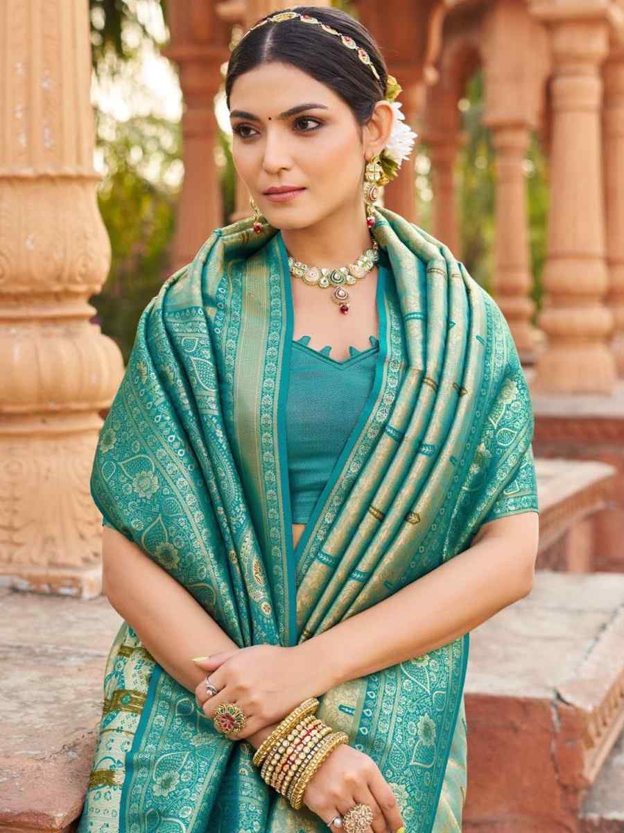 Multi Soft Banarasi Silk Handwoven Festival Wedding Fancy Heavy Border Saree