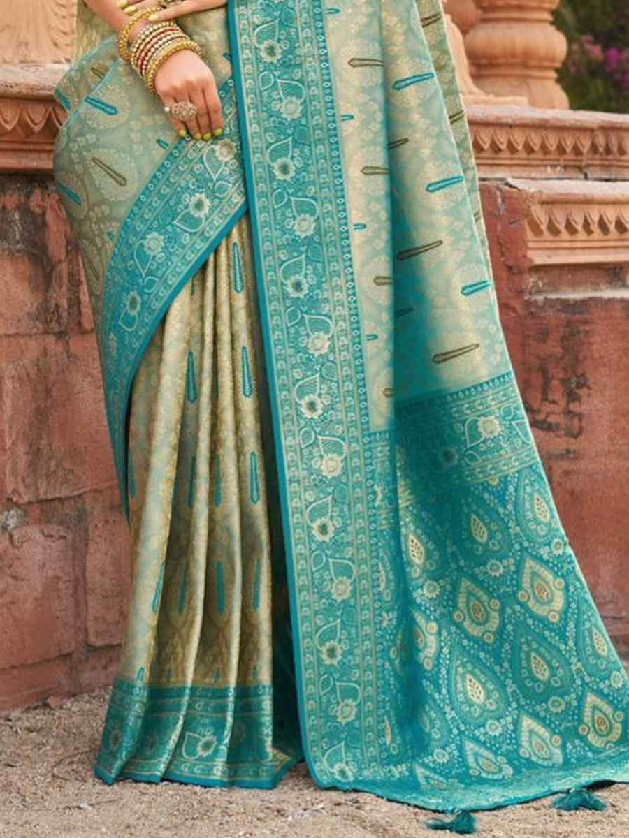 Multi Soft Banarasi Silk Handwoven Festival Wedding Fancy Heavy Border Saree