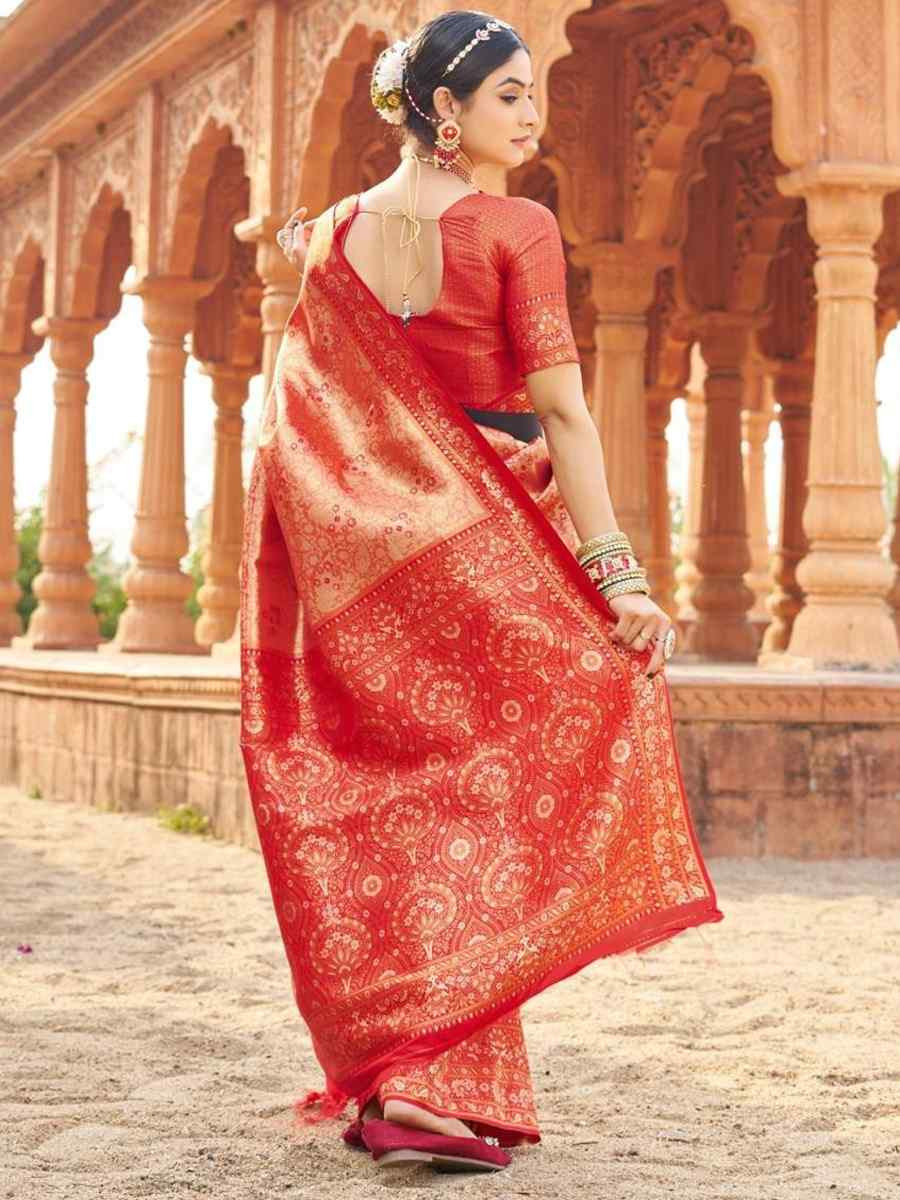 Multi Soft Banarasi Silk Handwoven Festival Wedding Fancy Heavy Border Saree