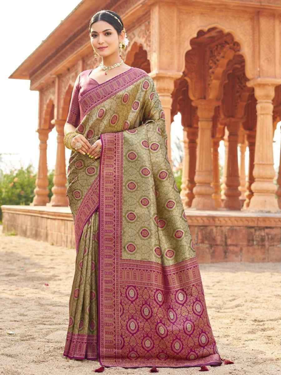 Multi Soft Banarasi Silk Handwoven Festival Wedding Fancy Heavy Border Saree