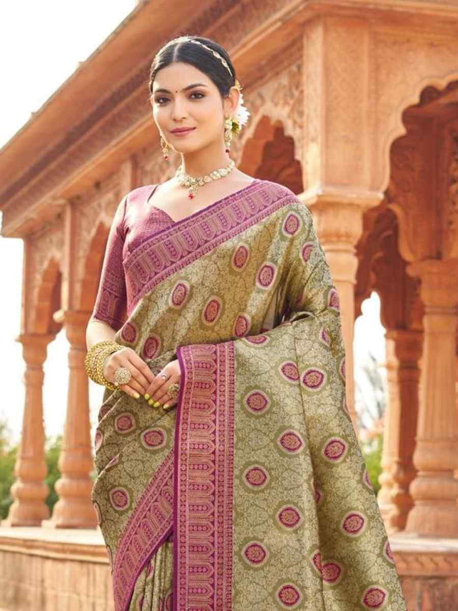 Multi Soft Banarasi Silk Handwoven Festival Wedding Fancy Heavy Border Saree