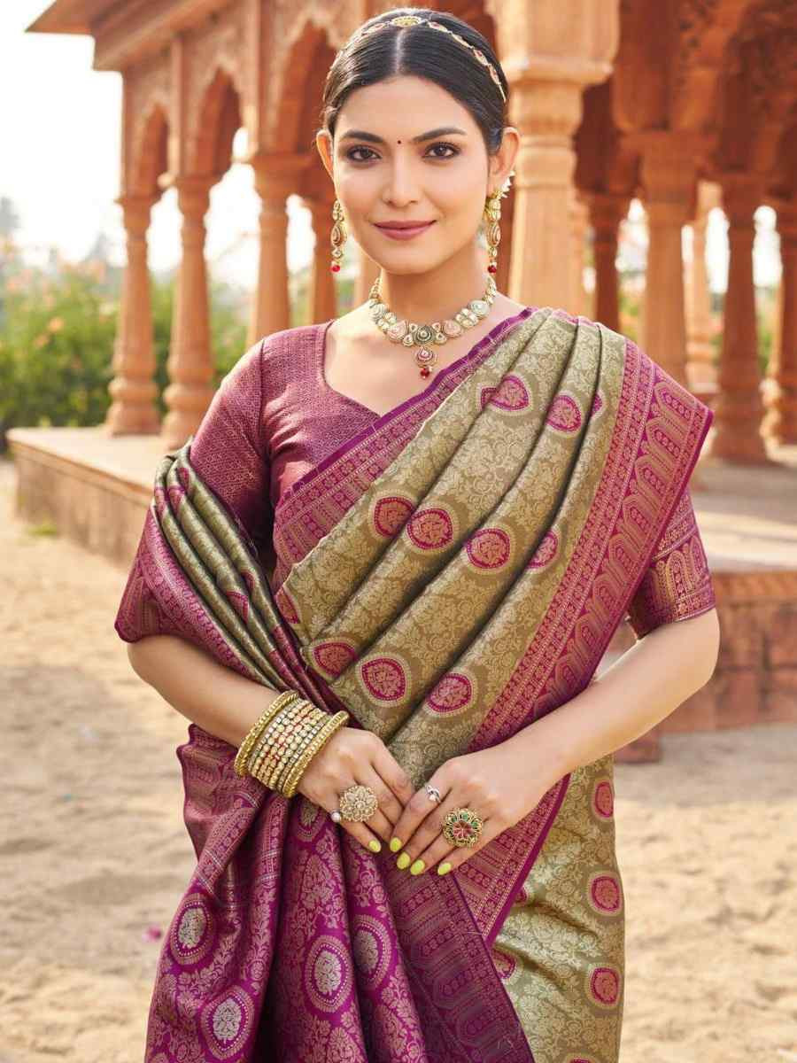 Multi Soft Banarasi Silk Handwoven Festival Wedding Fancy Heavy Border Saree