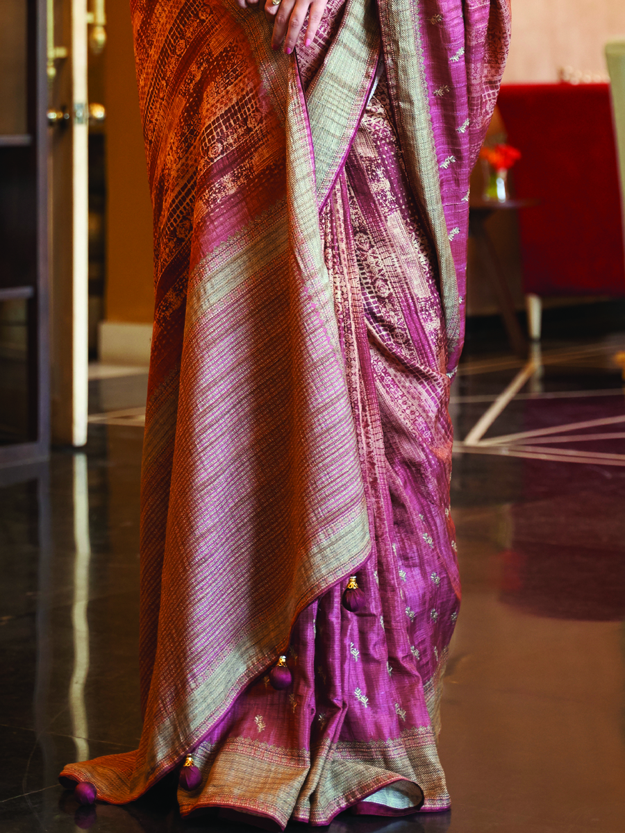 Multi Soft Khadi Silk Printed Casual Festival Contemporary Saree