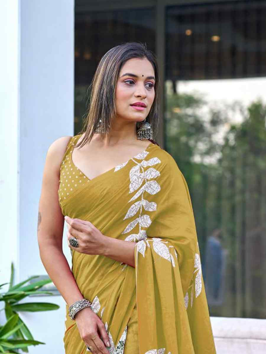 Multi Soft Pure Cotton Printed Party Reception Festival Wedding Fancy Classic Style Sarees