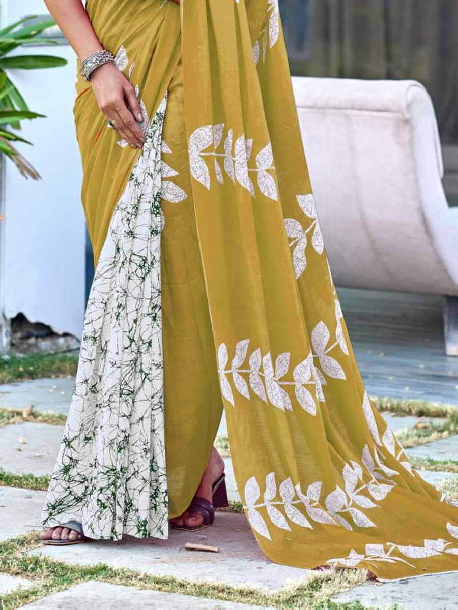 Multi Soft Pure Cotton Printed Party Reception Festival Wedding Fancy Classic Style Sarees