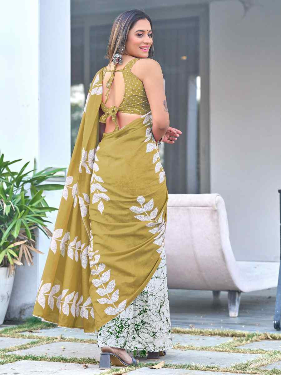 Multi Soft Pure Cotton Printed Party Reception Festival Wedding Fancy Classic Style Sarees