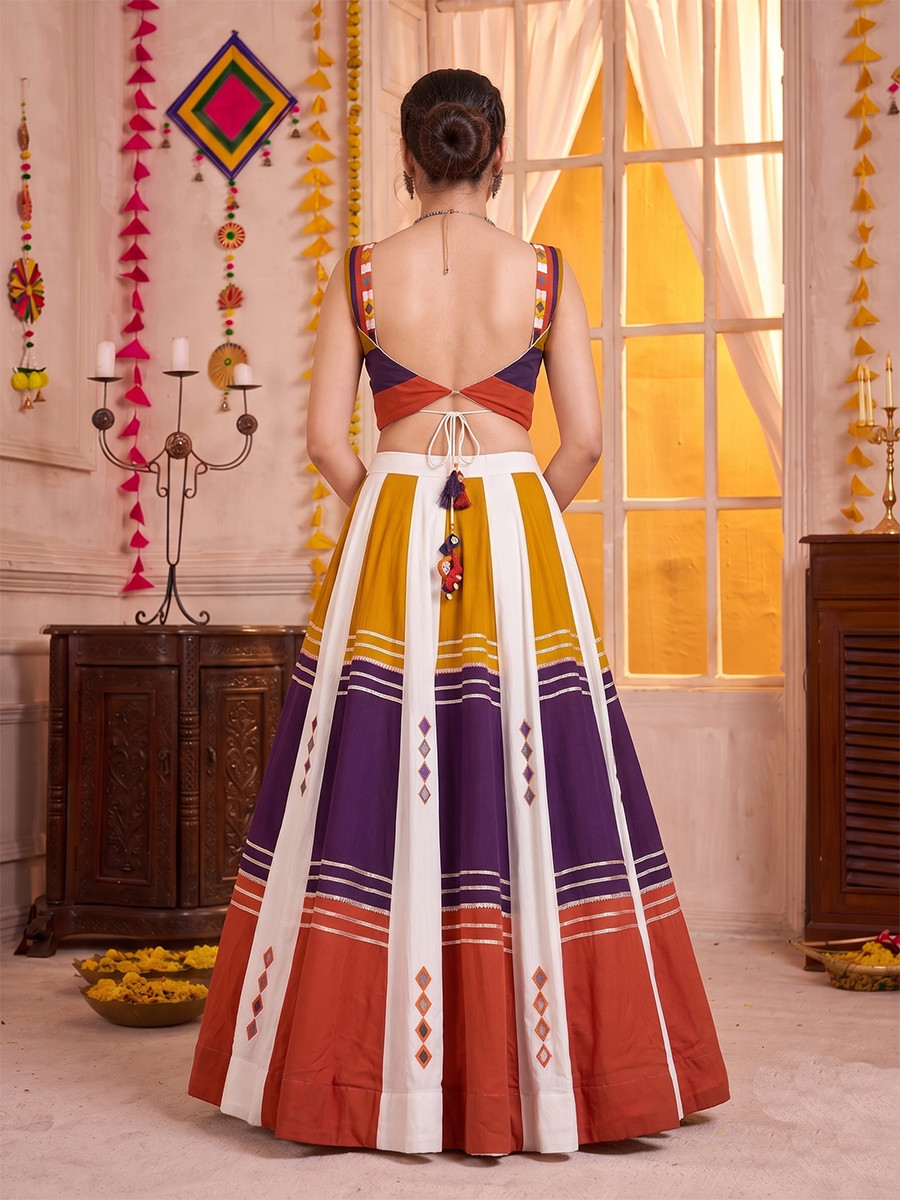 Multi Soft Rayon Mirror Wedding Reception Festival Party Wear Circular Lehenga Choli