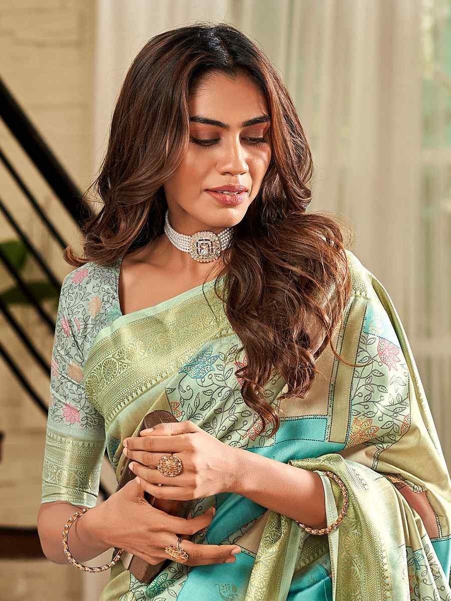 Multi Soft Silk Handwoven Festival Wedding Fancy Heavy Border Saree