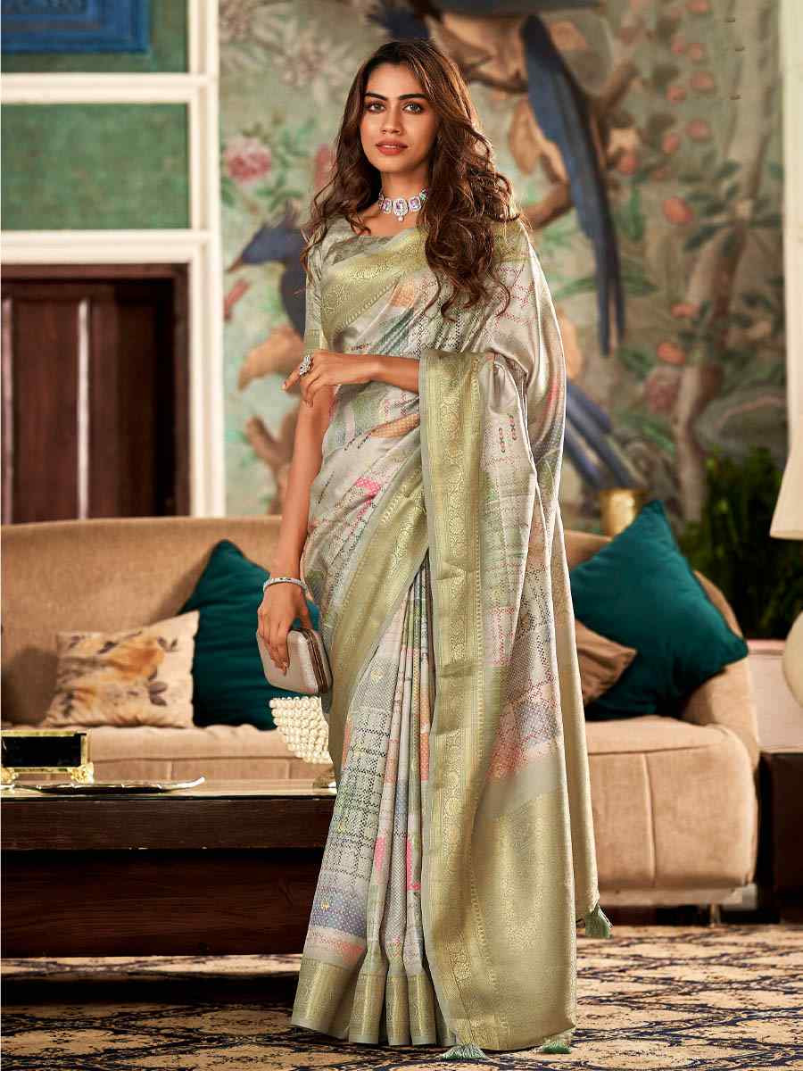 Multi Soft Silk Handwoven Festival Wedding Fancy Heavy Border Saree
