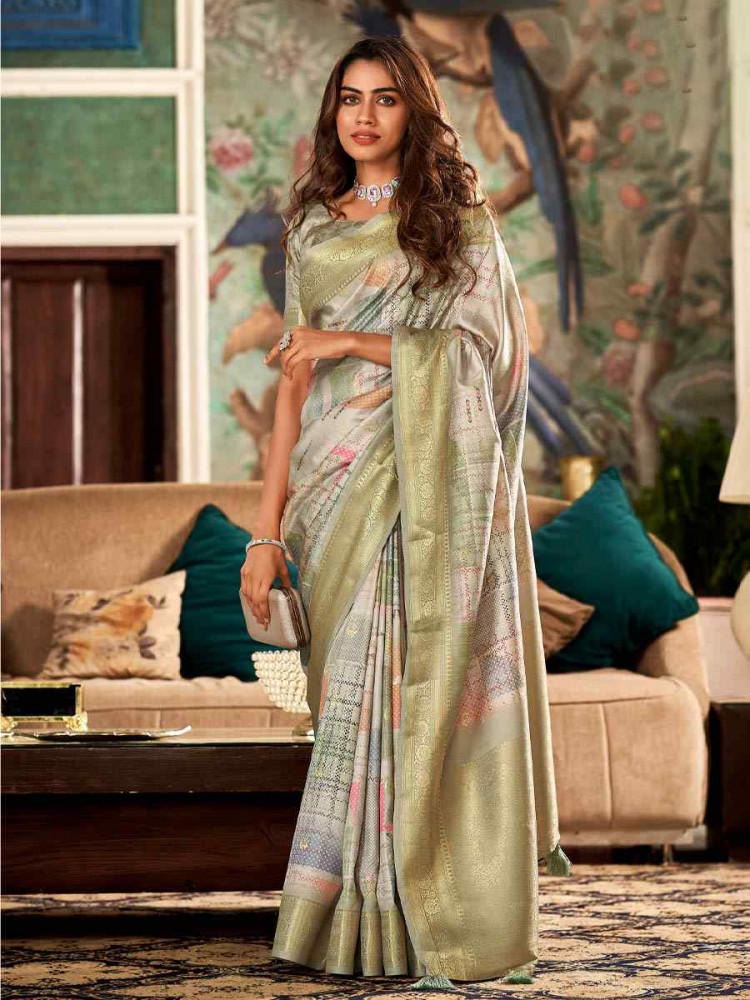 Multi Soft Silk Handwoven Festival Wedding Fancy Heavy Border Saree