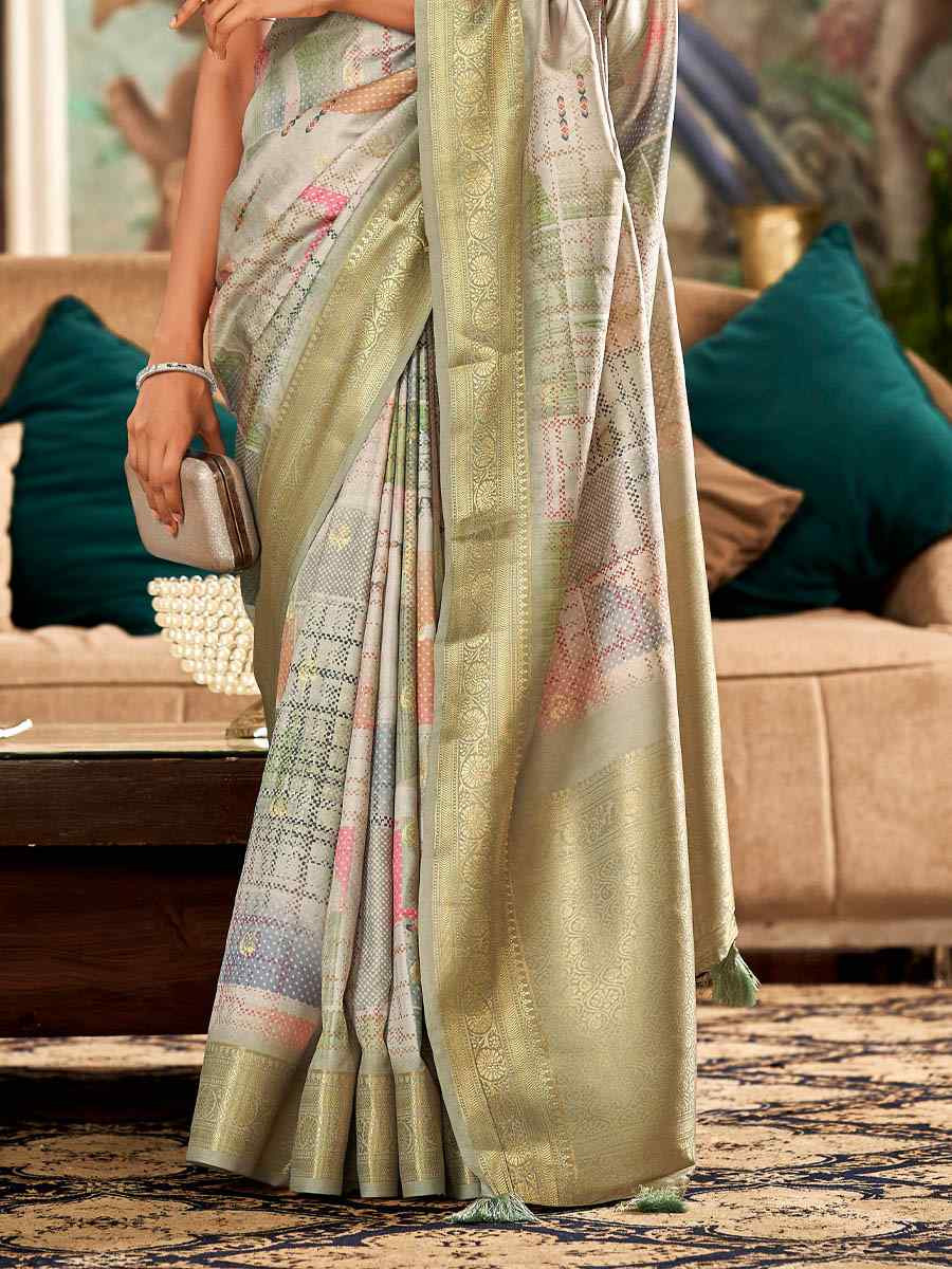 Multi Soft Silk Handwoven Festival Wedding Fancy Heavy Border Saree