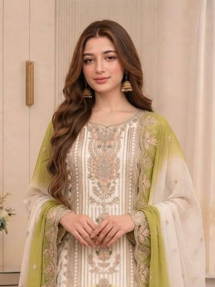 Multi Star Georgette Embroidery Zari Sequins Wedding Party Festival Casual Ready Palazzo Pant Salwar Kameez