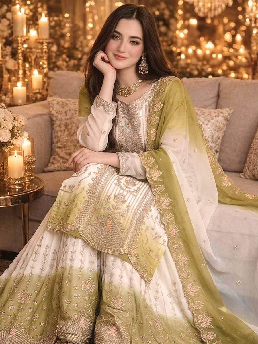 Multi Star Georgette Embroidery Zari Sequins Wedding Party Festival Casual Ready Palazzo Pant Salwar Kameez