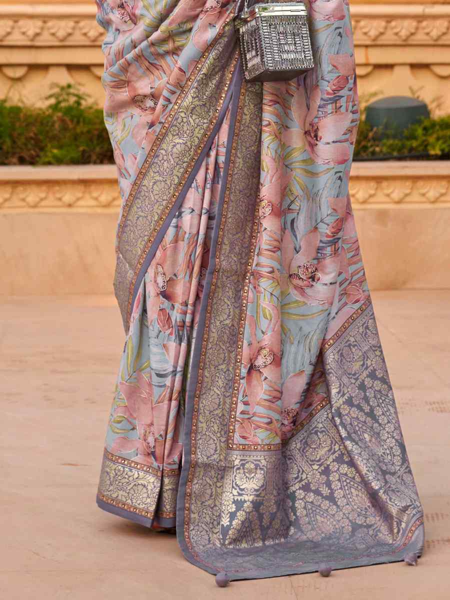 Multi Super Silk Handwoven Festival Casual Heavy Border Saree