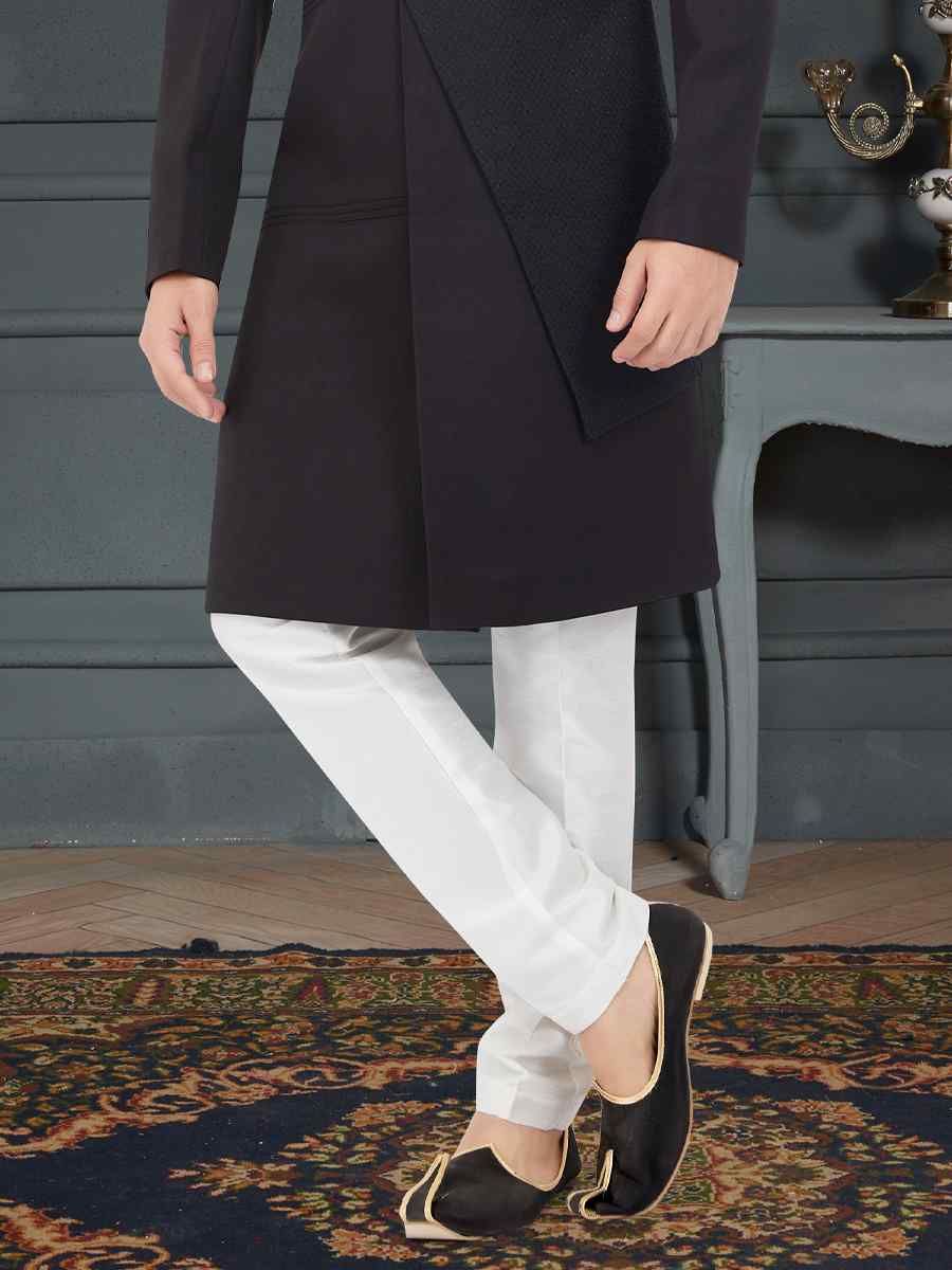 Multi Tarry Rayon Woven Festival Party Sherwani