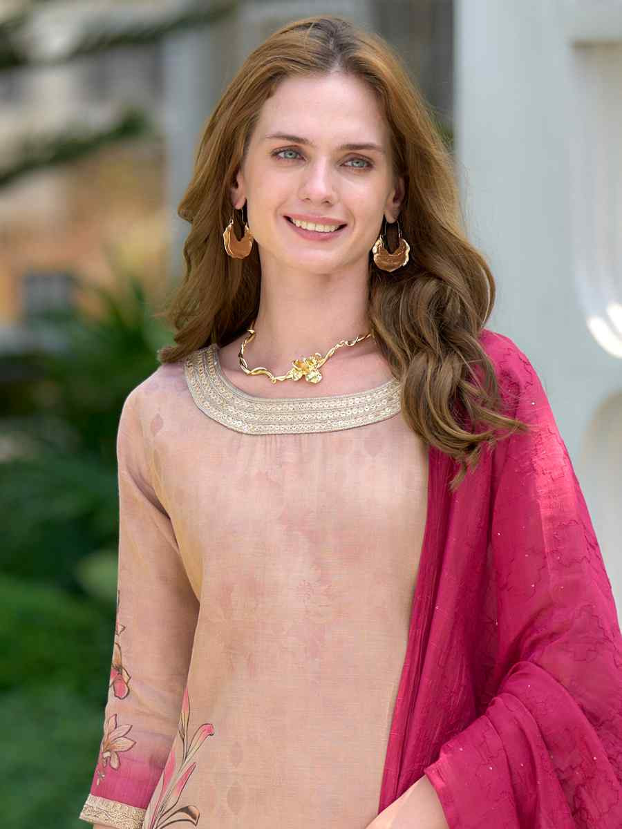 Multi Tissue Embroidered Party Wedding Ready Pant Salwar Kameez