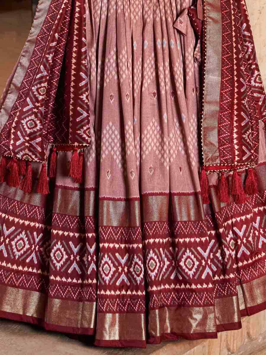 Multi Tussar Silk Embroidered Party Wear Wedding Traditional Lehenga Choli
