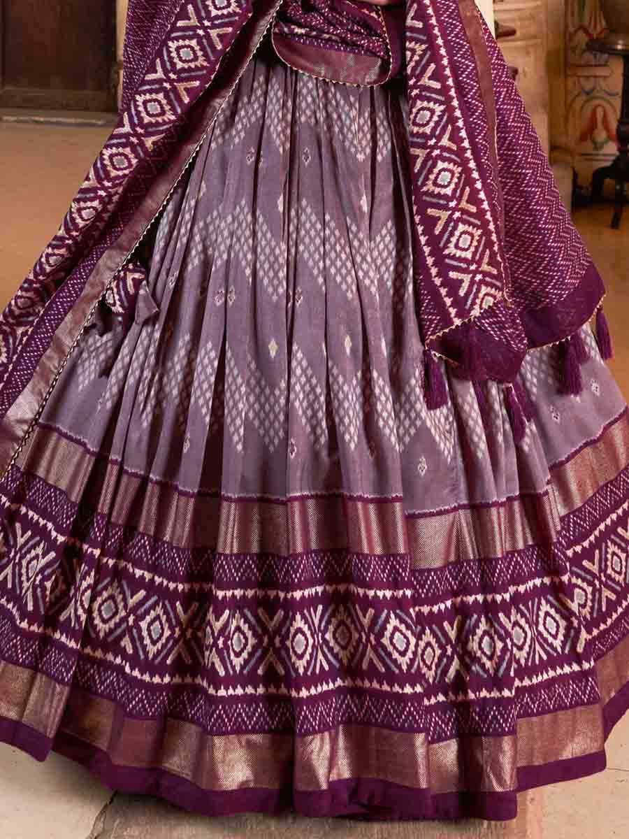 Multi Tussar Silk Embroidered Party Wear Wedding Traditional Lehenga Choli