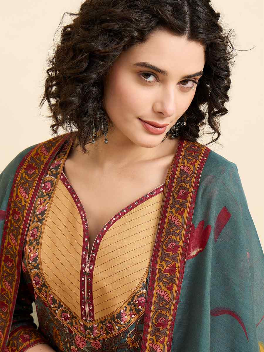 Multi Viscose Printed Festival Casual Ready Pant Salwar Kameez
