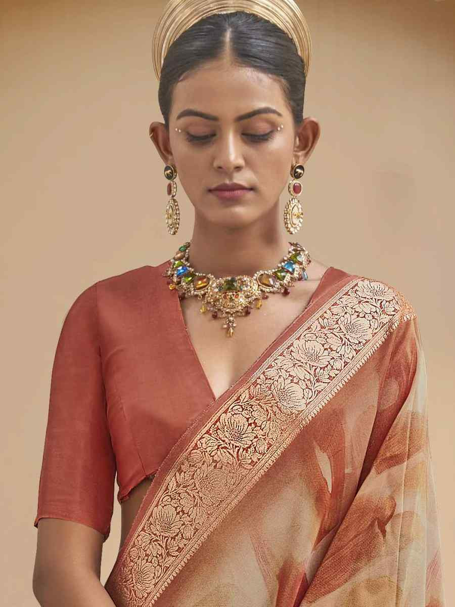 Multi Viscose Silk With Shimmer Handwoven Festival Wedding Fancy Heavy Border Saree