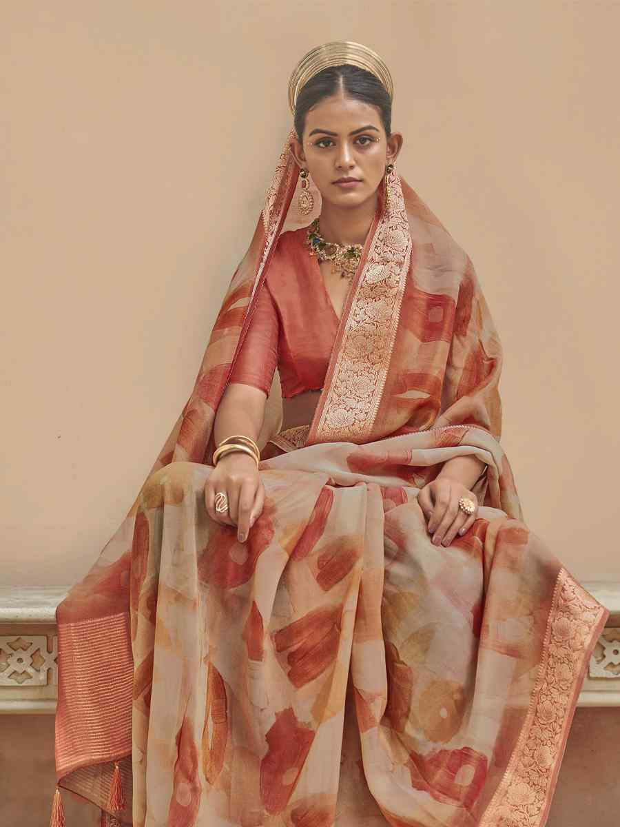 Multi Viscose Silk With Shimmer Handwoven Festival Wedding Fancy Heavy Border Saree