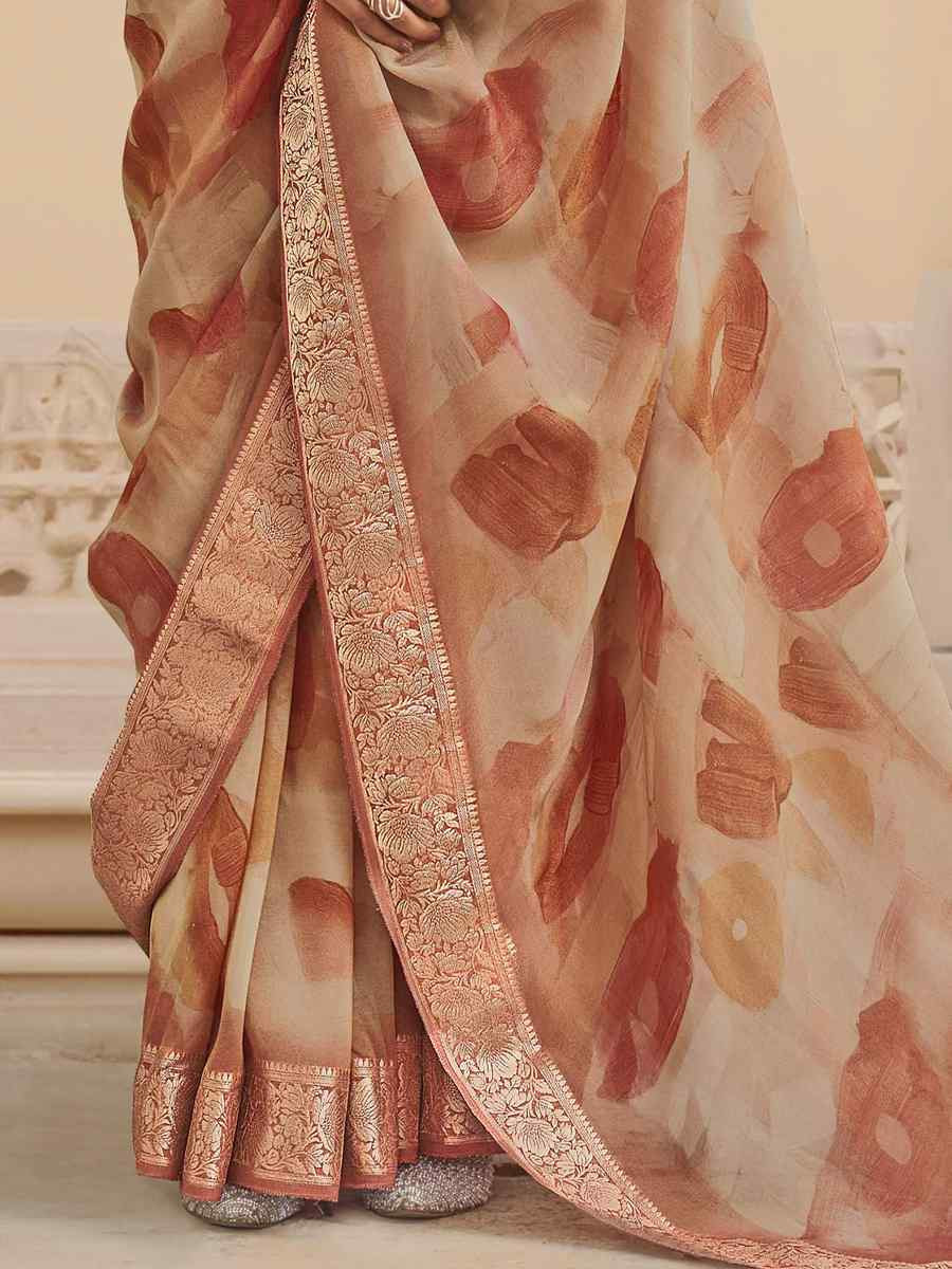 Multi Viscose Silk With Shimmer Handwoven Festival Wedding Fancy Heavy Border Saree