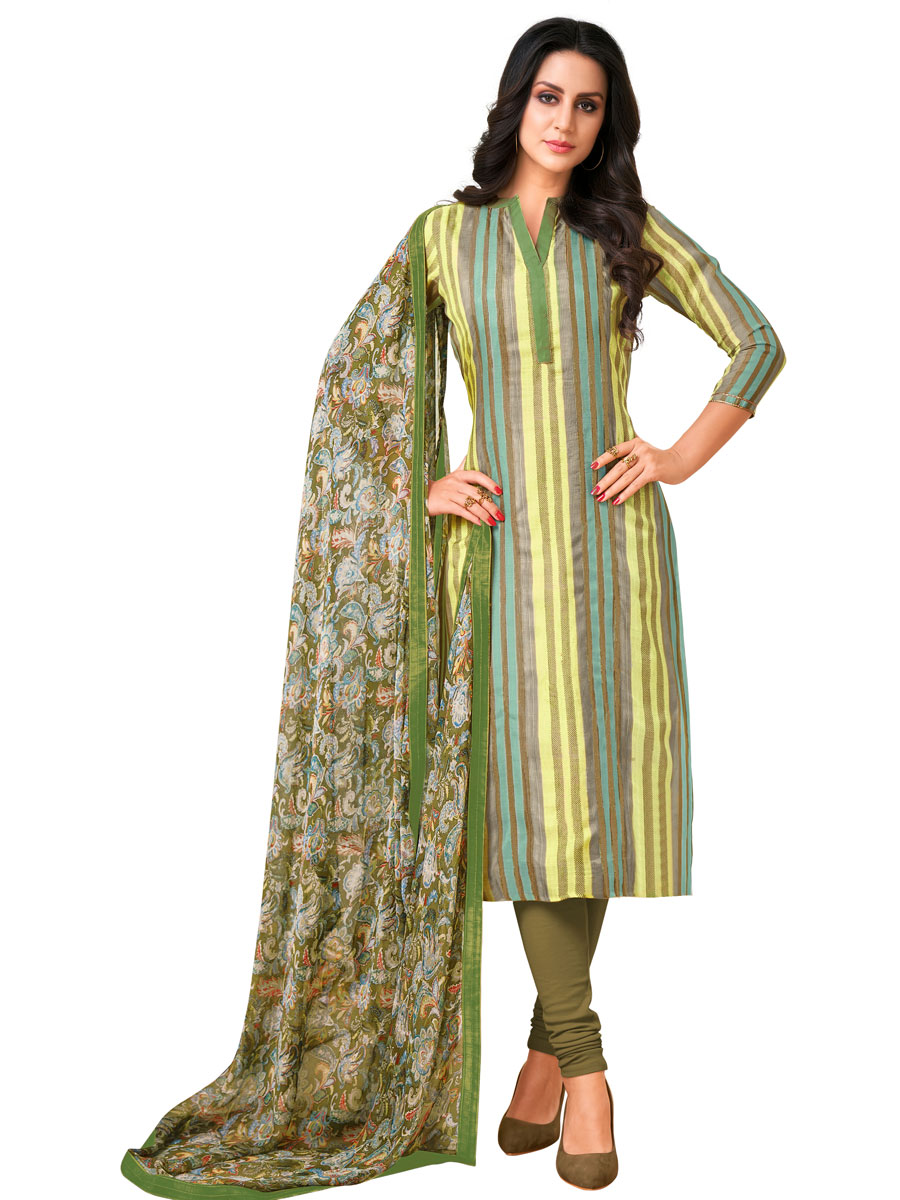 Multicolor Crape Printed Party Churidar Pant Kameez