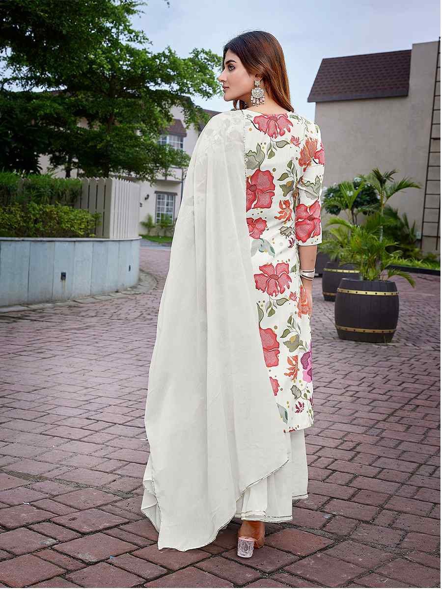 Multicolor Viscose Embroidered Party Wedding Ready Sharara Pant Salwar Kameez