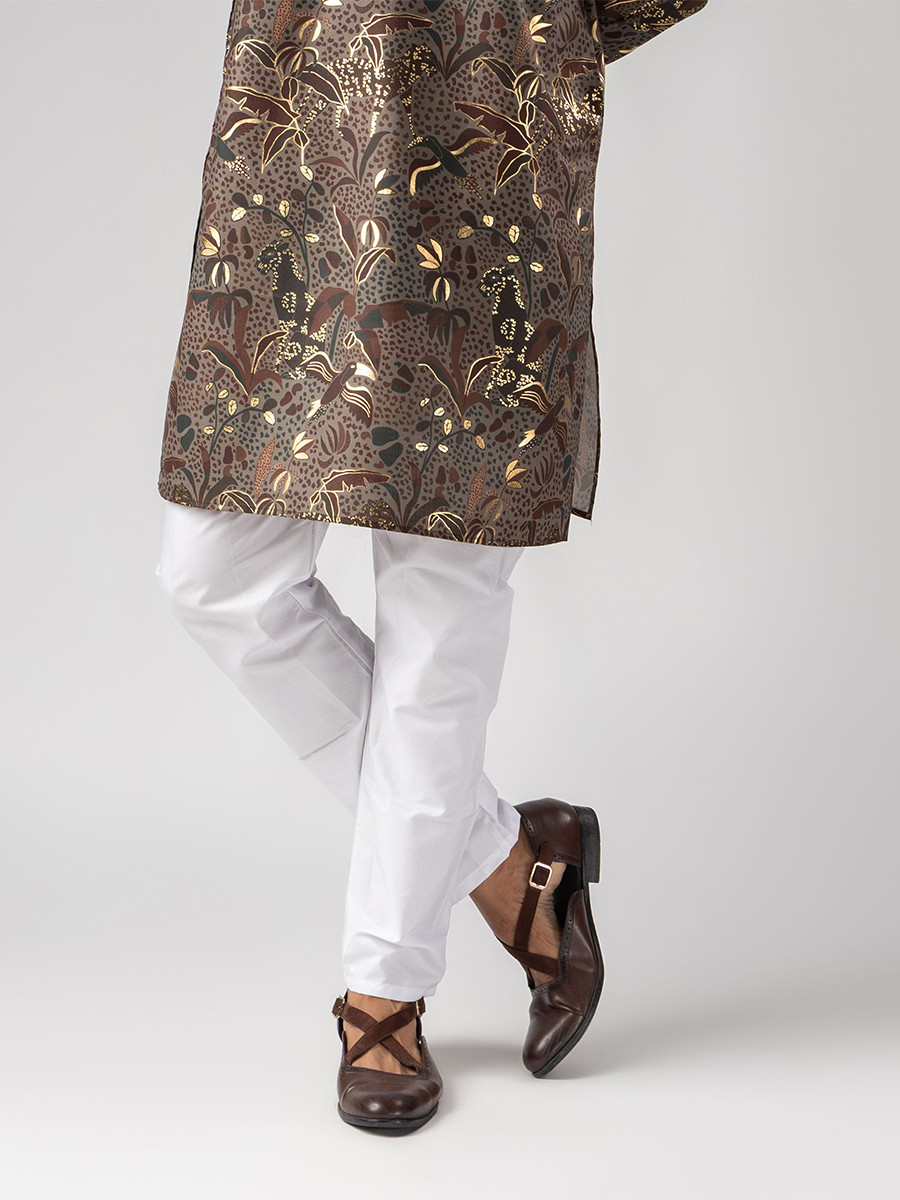 Multy Magnet Printed Wedding Festival Party Wear Casual Mens Kurta