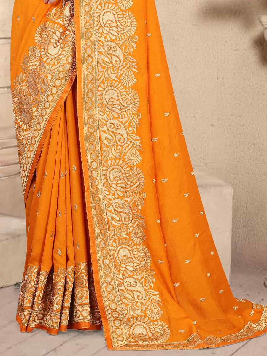 Mustard Handwoven Party Bridal Reception Festival Wedding Fancy Heavy Border Saree