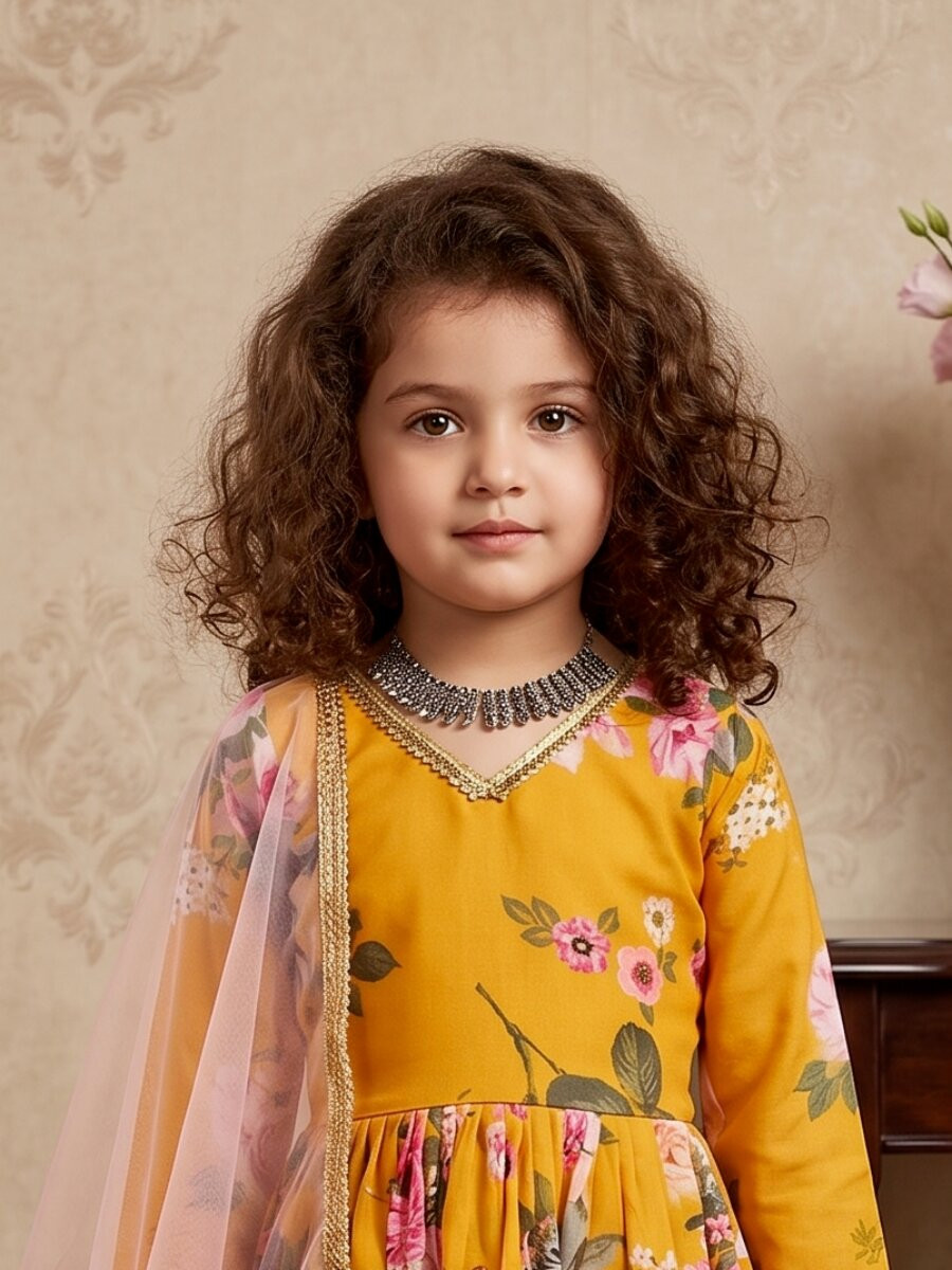 Mustard Heavy Fox Georgette Digital Print With Less Traditional Ethnic Casual Festival Party Wedding Salwars Girls Wear
