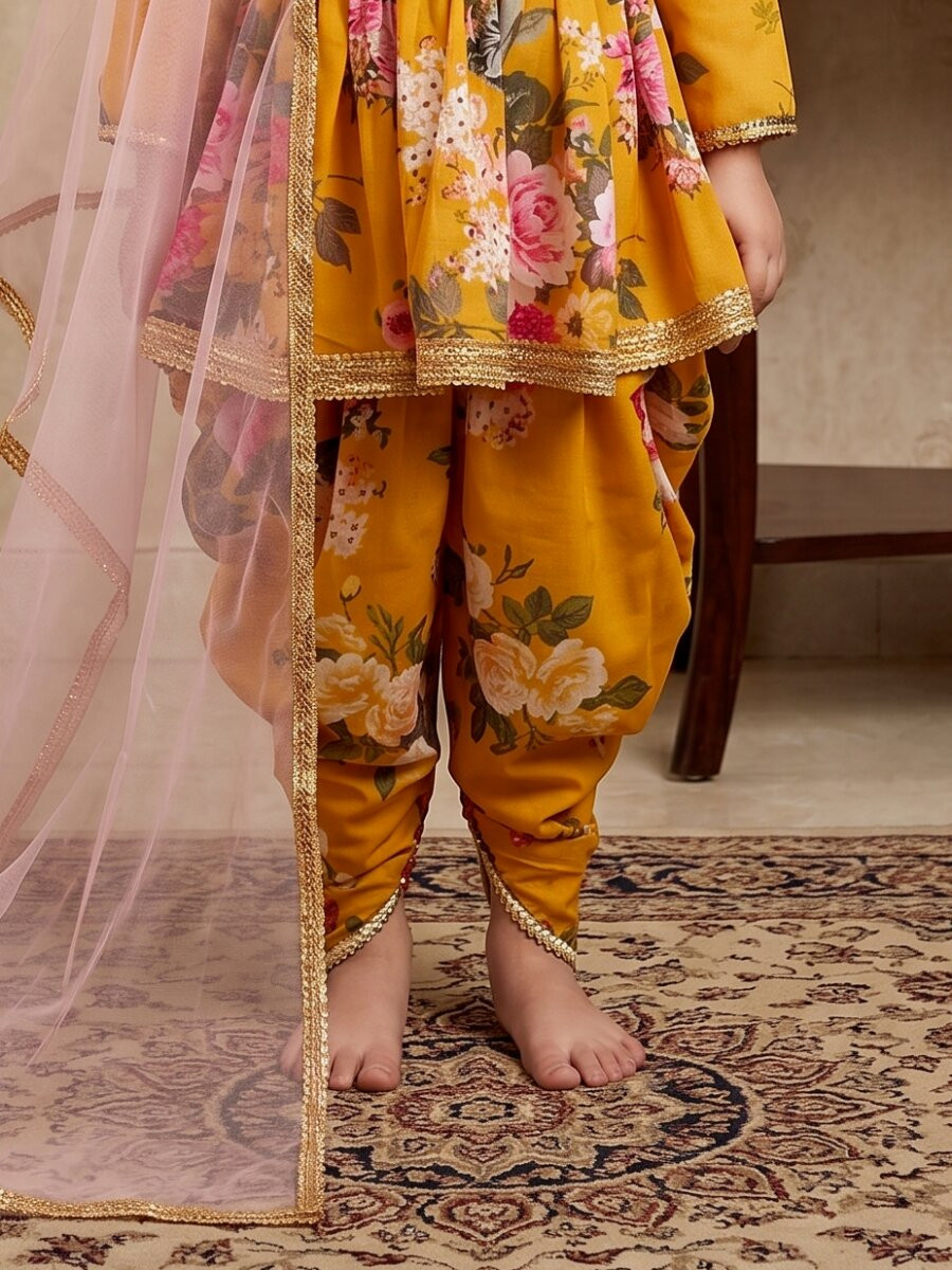 Mustard Heavy Fox Georgette Digital Print With Less Traditional Ethnic Casual Festival Party Wedding Salwars Girls Wear