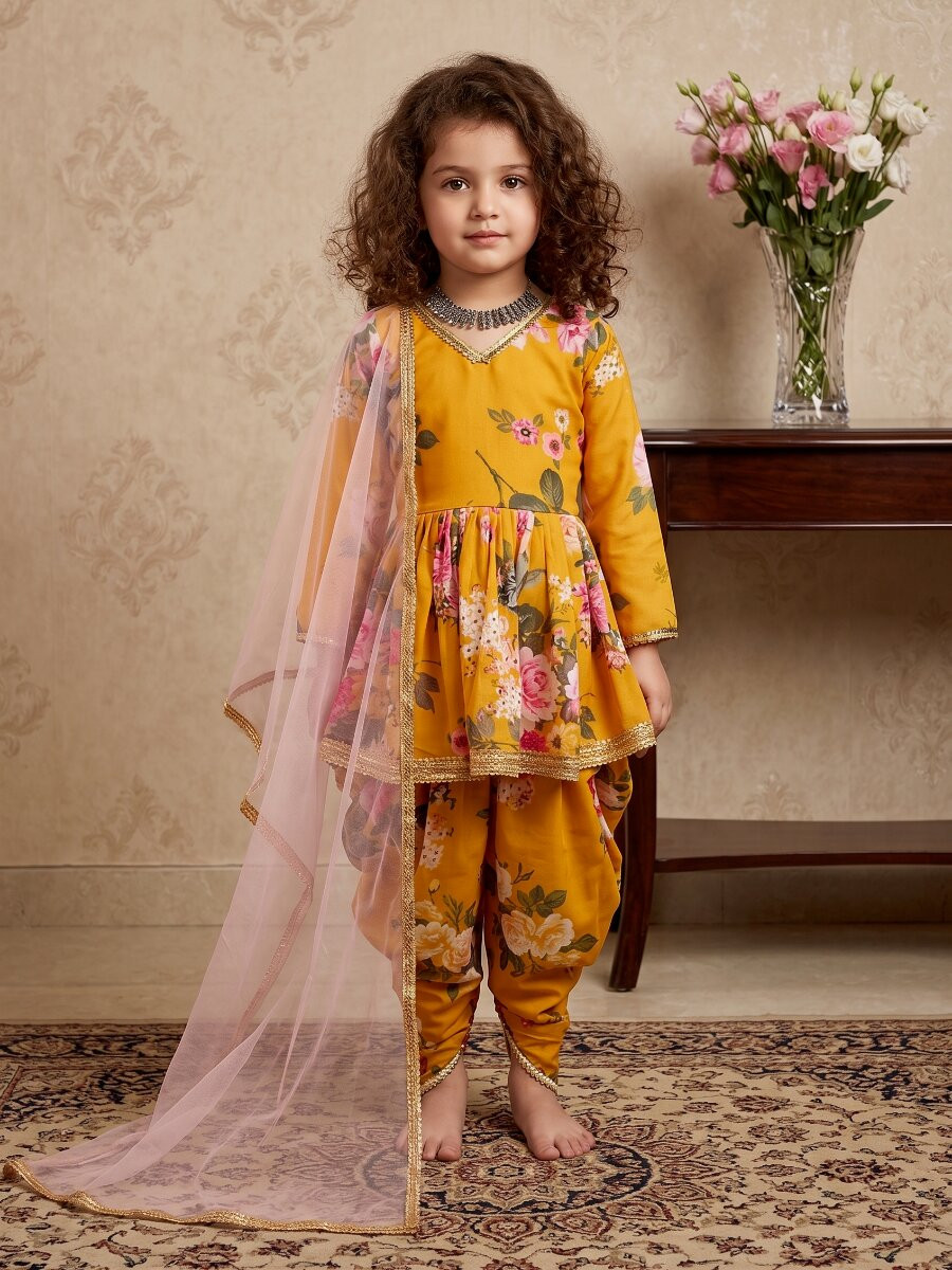 Mustard Heavy Fox Georgette Digital Print With Less Traditional Ethnic Casual Festival Party Wedding Salwars Girls Wear