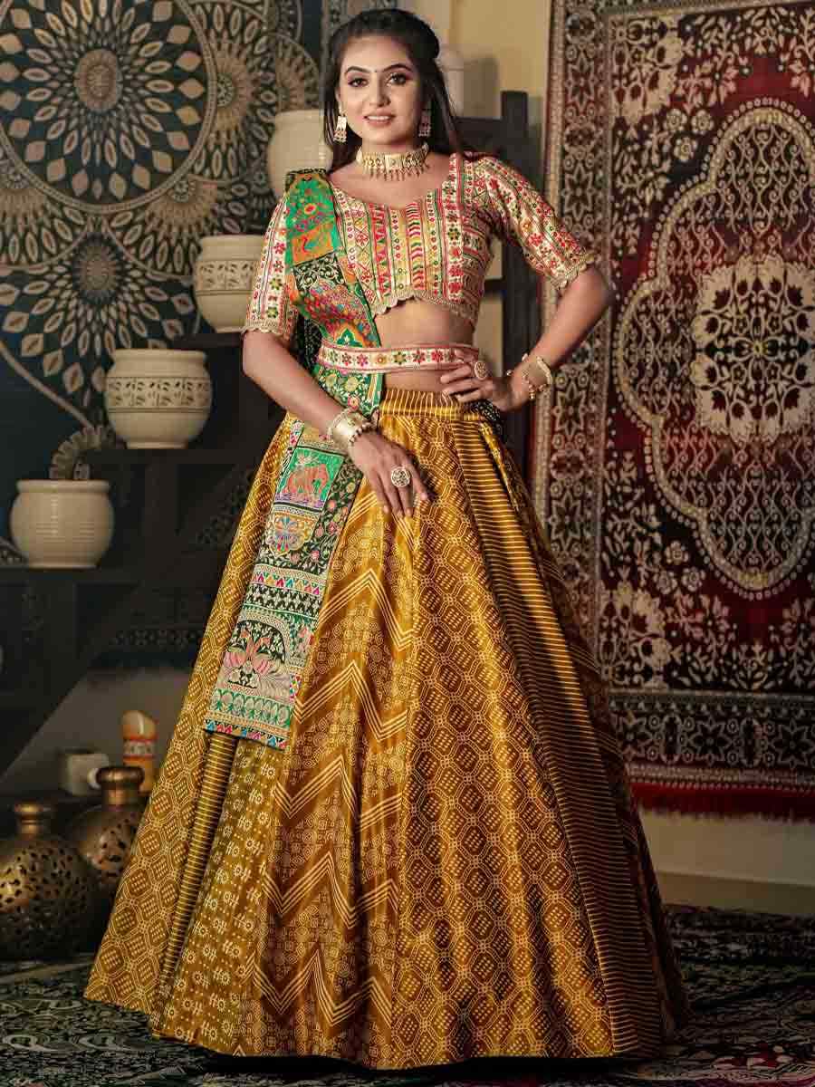 Mustard Color Wedding Collection Designer lehenga Choli :: ANOKHI FASHION