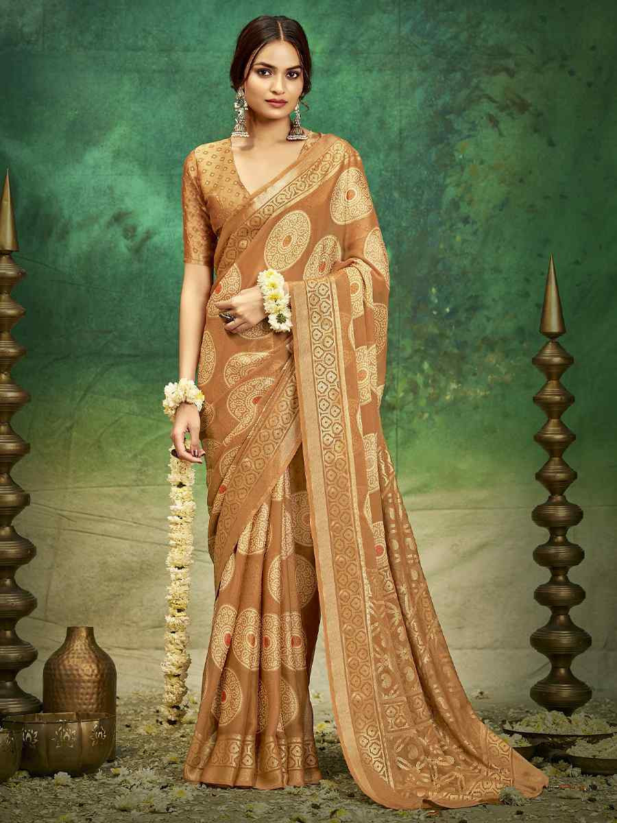 Mustard Silk Handwoven Festival Wedding Fancy Heavy Border Saree