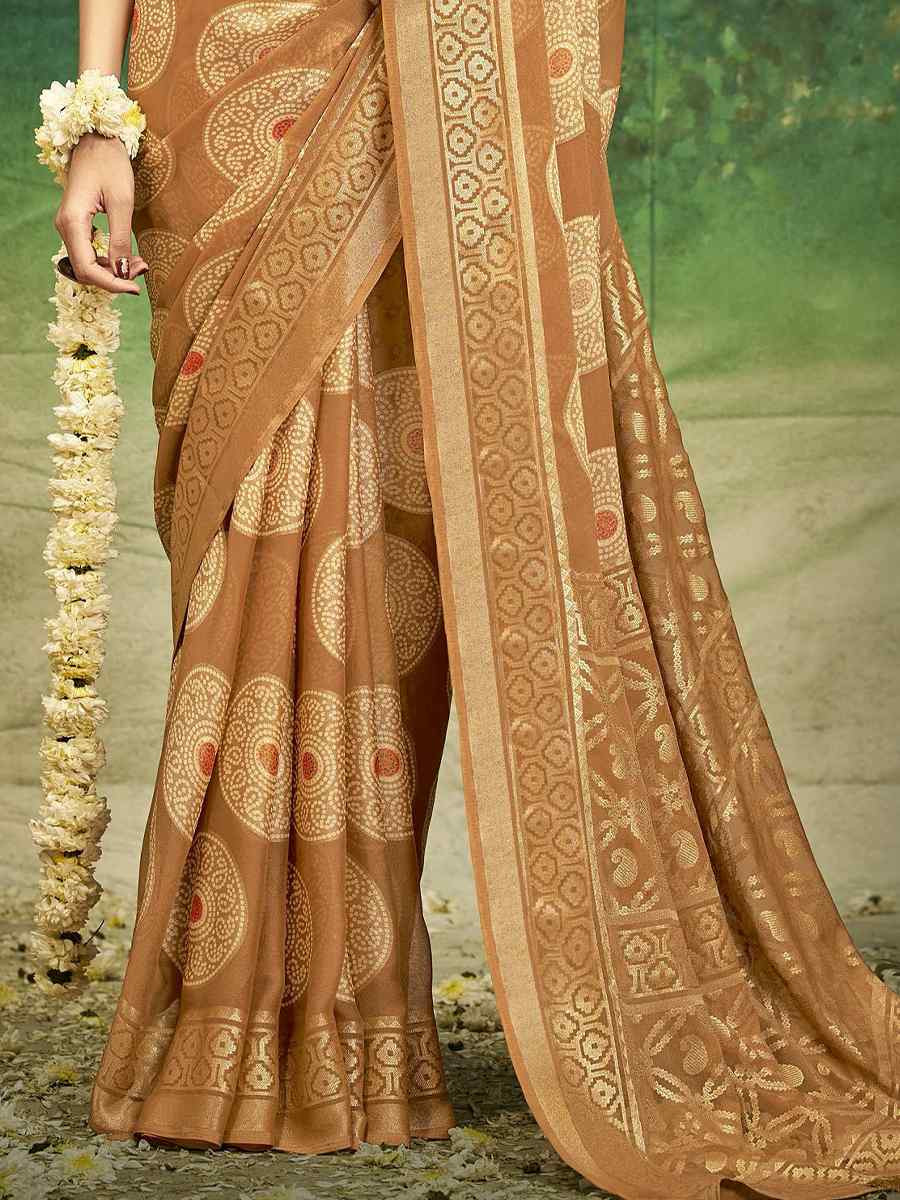 Mustard Silk Handwoven Festival Wedding Fancy Heavy Border Saree