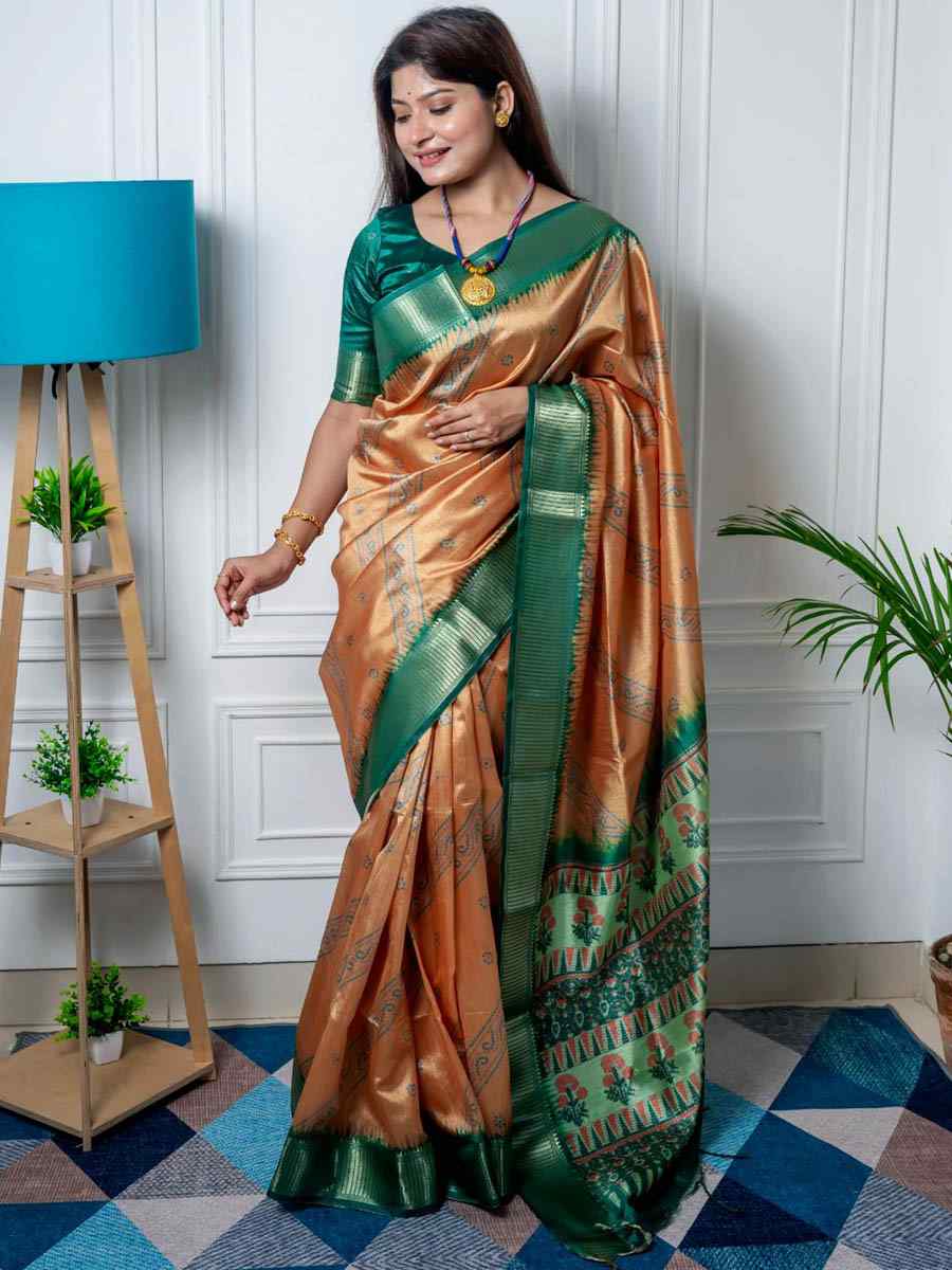 Mustard Soft Silk Handwoven Casual Festival Classic Style Saree