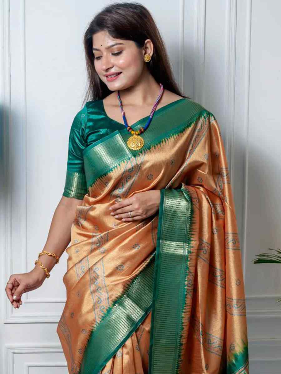 Mustard Soft Silk Handwoven Casual Festival Classic Style Saree