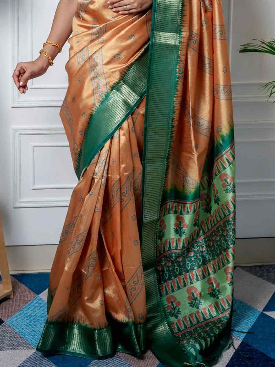 Mustard Soft Silk Handwoven Casual Festival Classic Style Saree