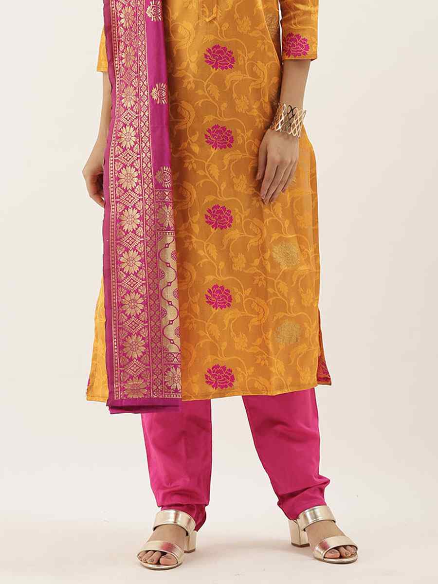 Musterd Jacquard Embroidered Party Casual Pant Salwar Kameez