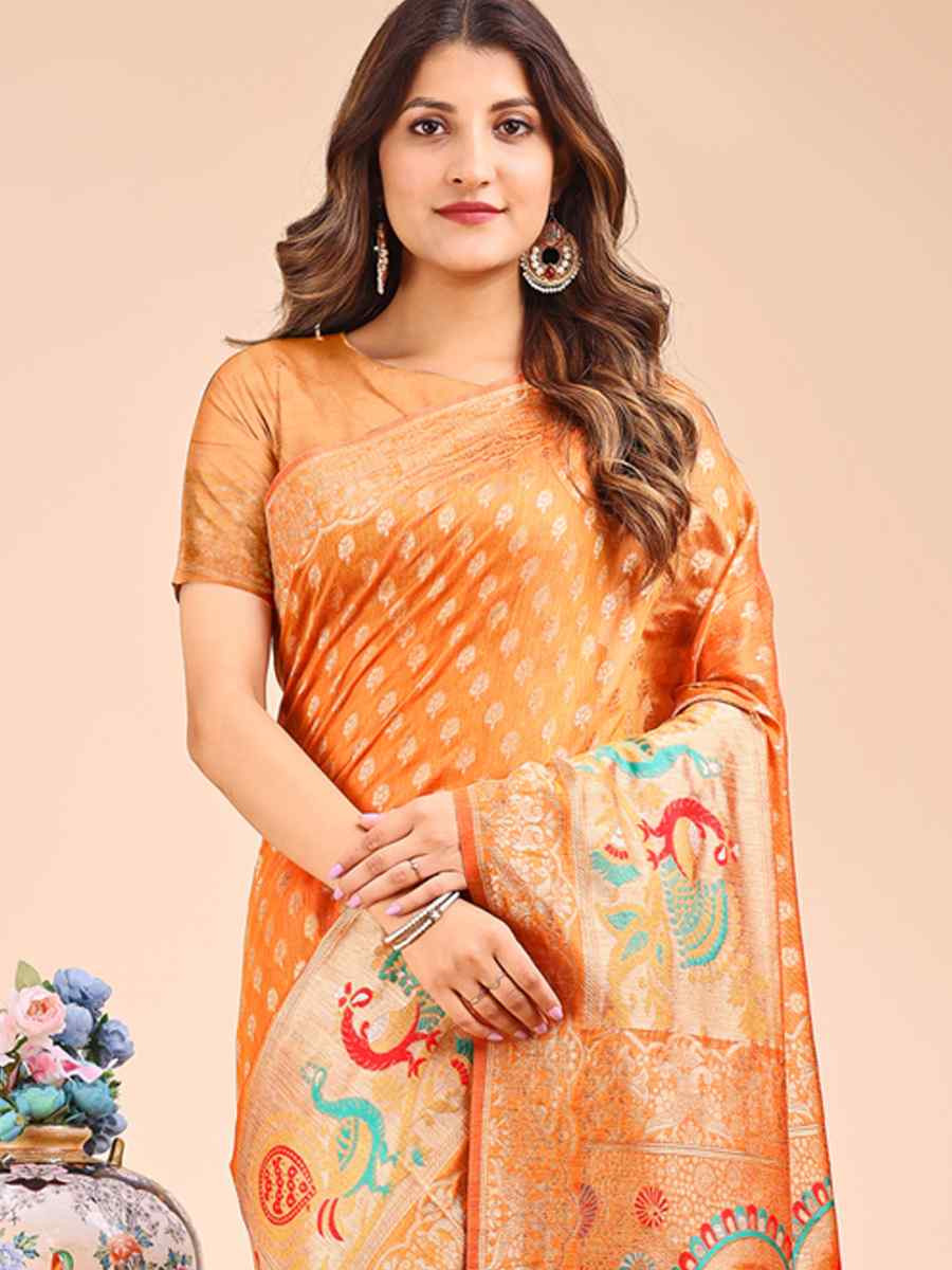 Mustrad Linen Cotton Printed Festival Wedding Fancy Heavy Border Saree