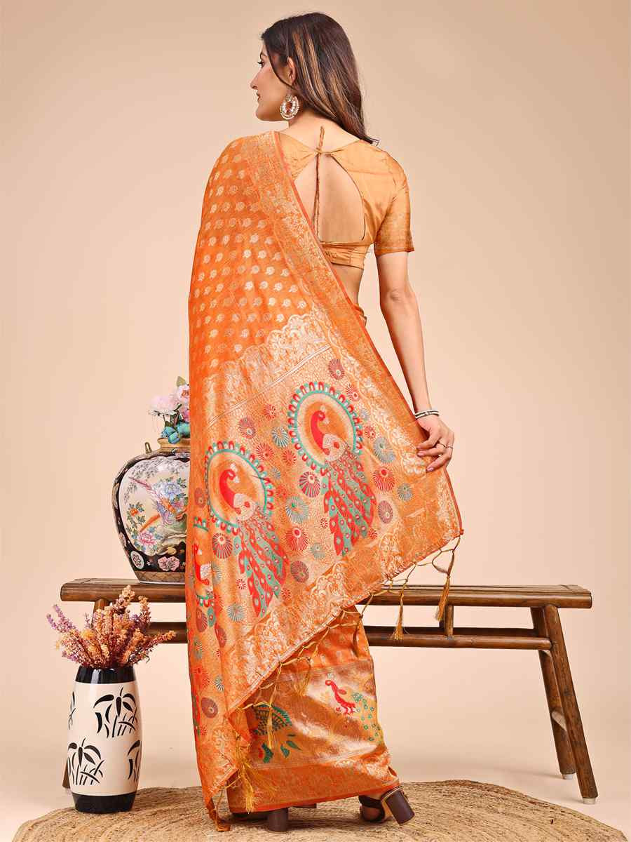 Mustrad Linen Cotton Printed Festival Wedding Fancy Heavy Border Saree