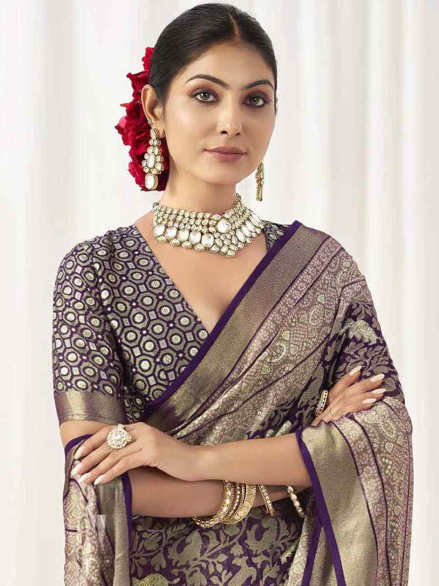 Nevy Blue Silk Handwoven Traditional Bridal Reception Festival Wedding Fancy Heavy Border Sarees