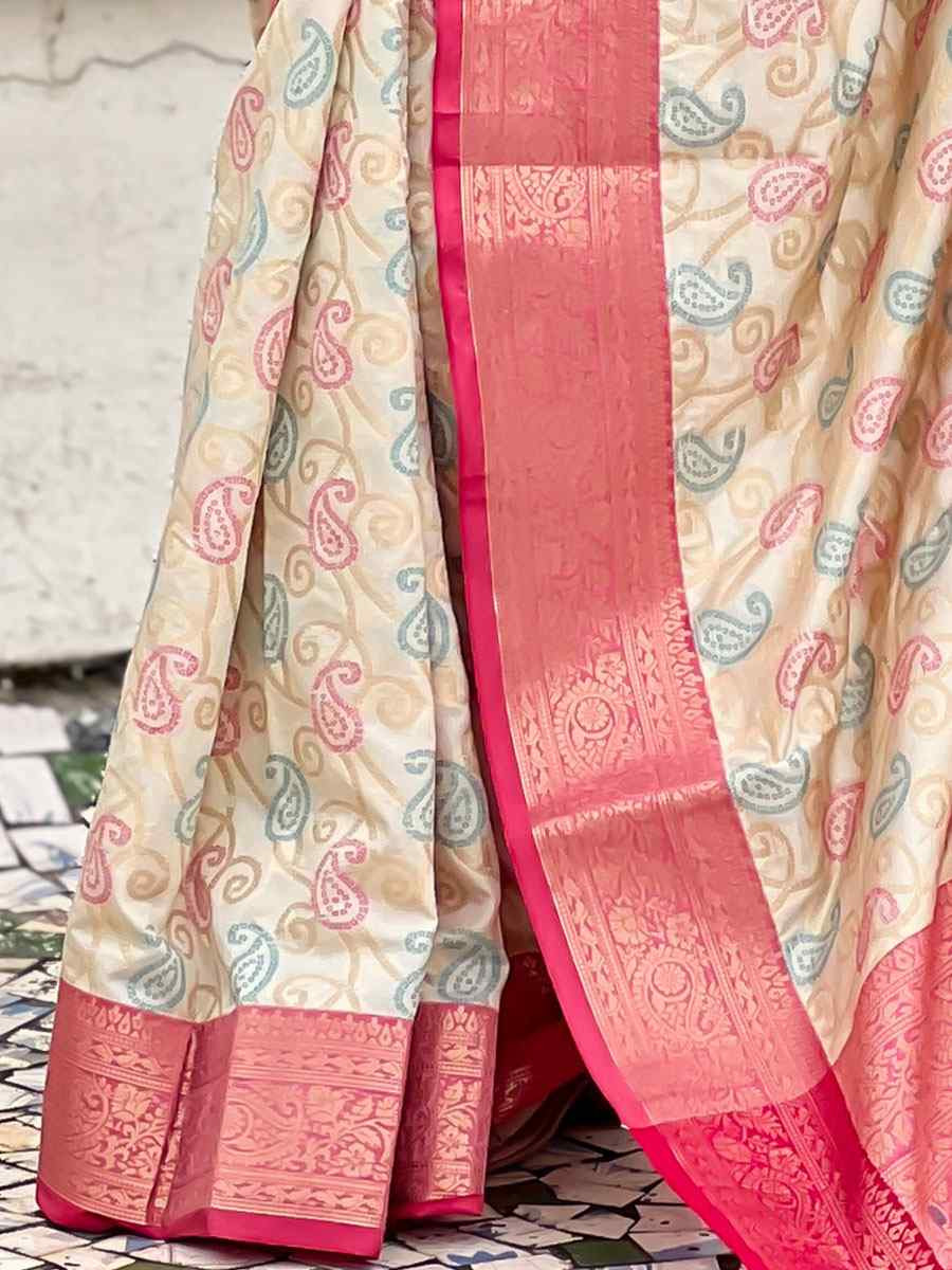 Off-White Patola Silk Handwoven Casual Reception Festival Wedding Fancy Classic Style Sarees