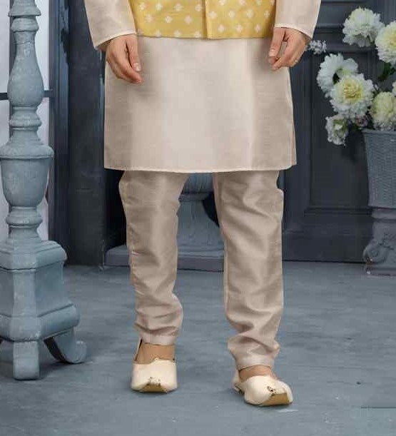 Off White Silk Dupion Woven Festival Wedding Sherwani