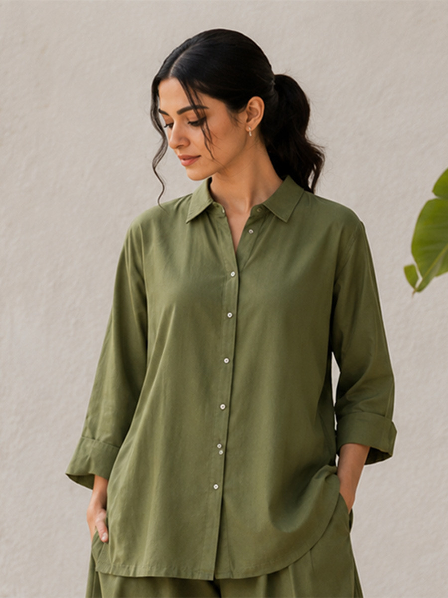 Olive Green Cotton Plain Festival Casual Party Wear Reday Kurti Bottom Women Wear