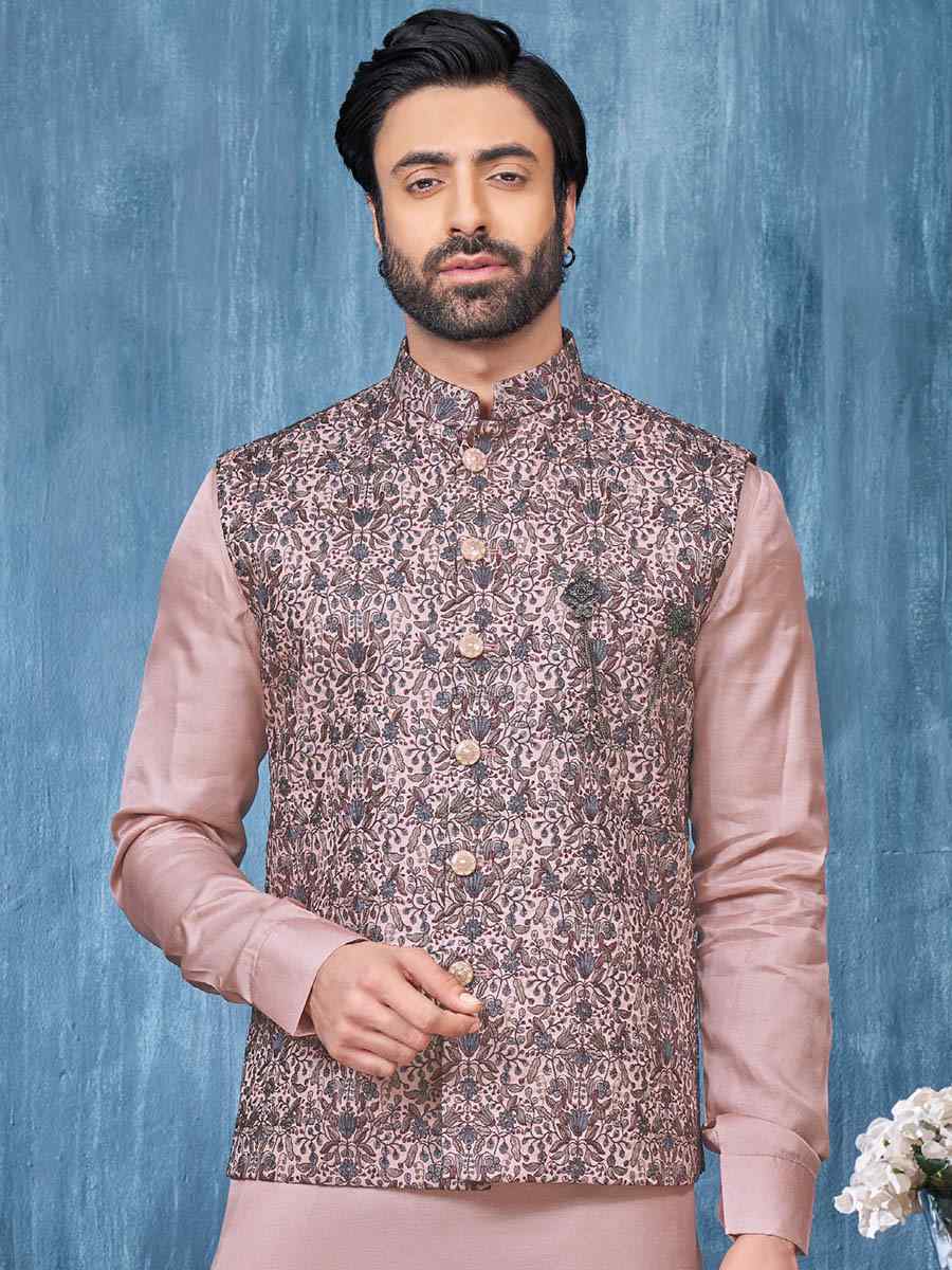 Onion Art Banarasi Silk Woven Festival Wedding Kurta